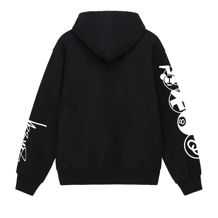 Stussy Stacked Pigment Dyed Hoodie Black