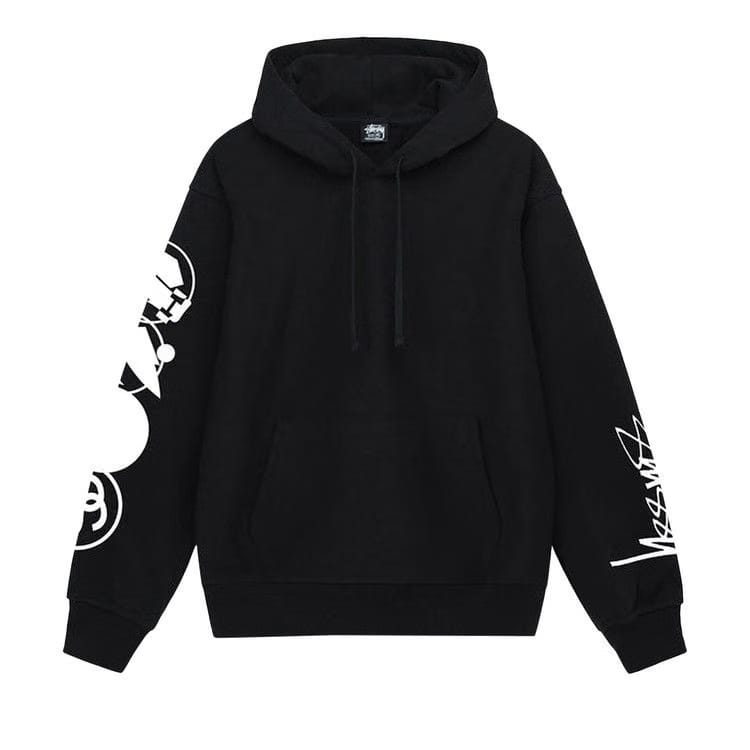 Stussy Stacked Pigment Dyed Hoodie Black