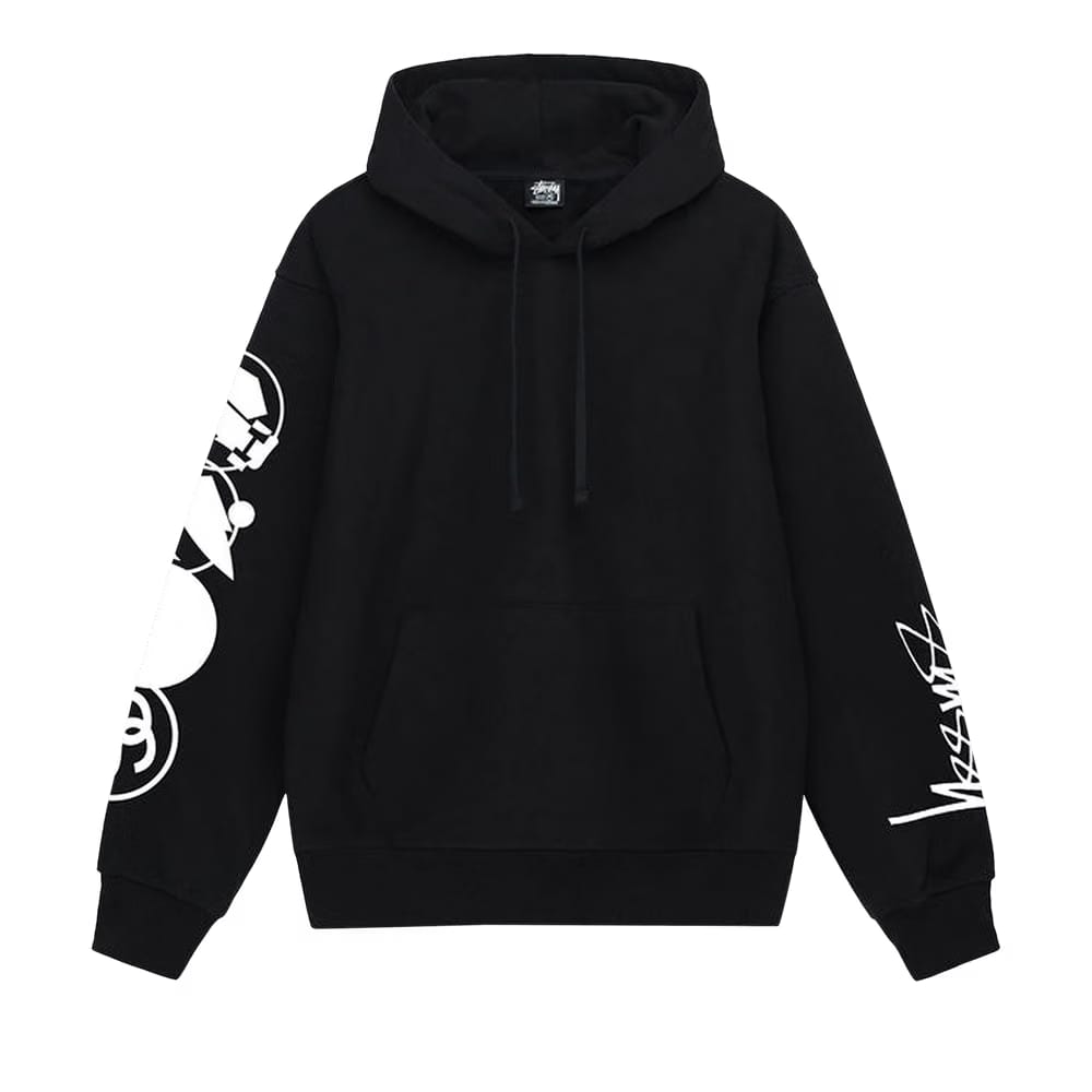 Stussy Stacked Pigment Dyed Hoodie Black