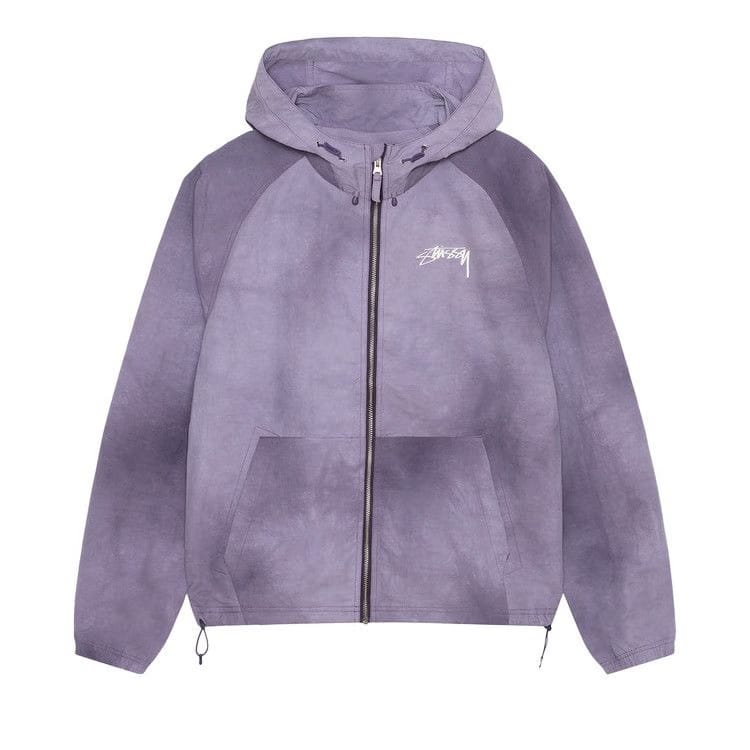 Stussy Beach Shell Wave Dye Zip Hoodie Grape