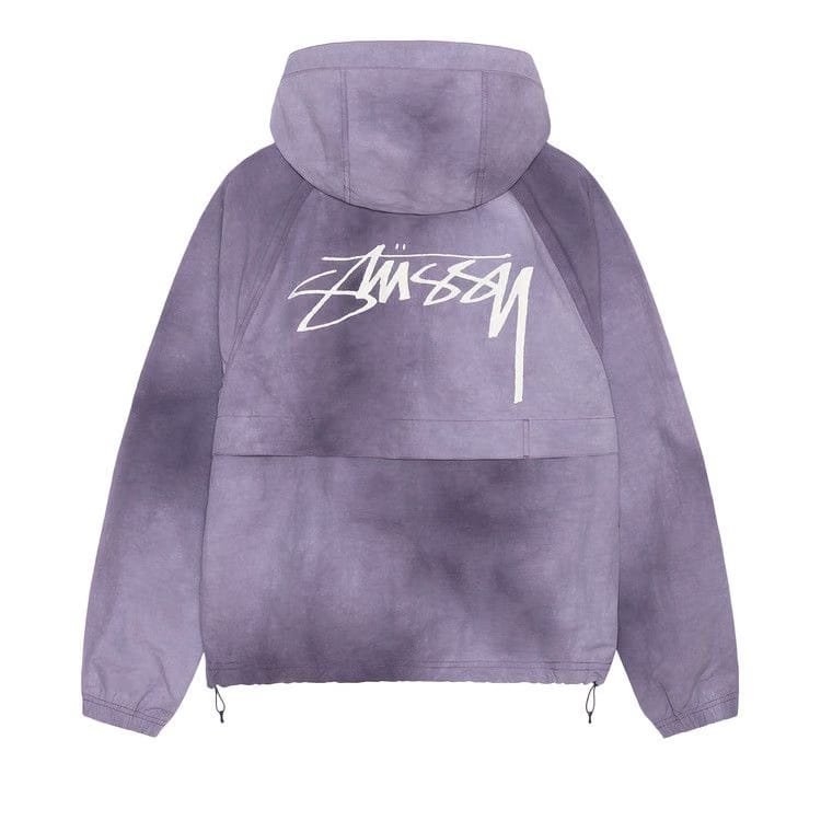 Stussy Beach Shell Wave Dye Zip Hoodie Grape