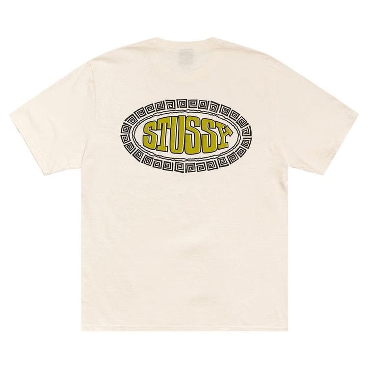 Stussy Tile Oval T-Shirt Pigment Dyed Natural