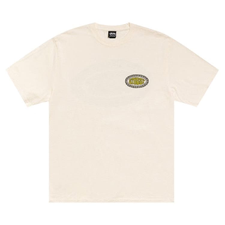 Stussy Tile Oval T-Shirt Pigment Dyed Natural