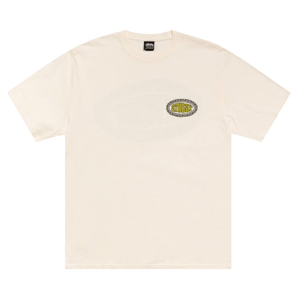 Stussy Tile Oval T-Shirt Pigment Dyed Natural
