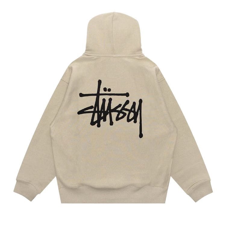 Stussy Basic Zip Hoodie Khaki