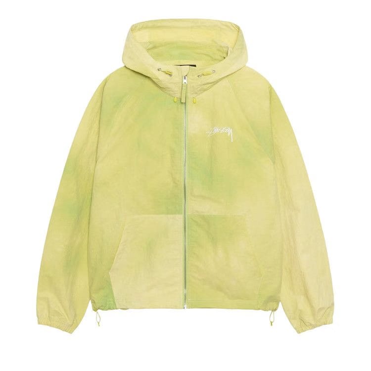 Stussy Beach Shell Wave Dye Zip Hoodie Lime
