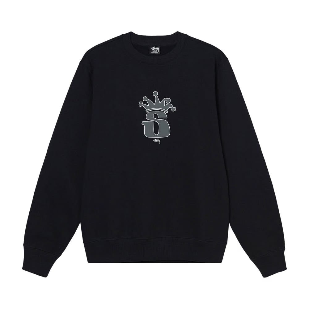 Stussy S Crown Crew Black