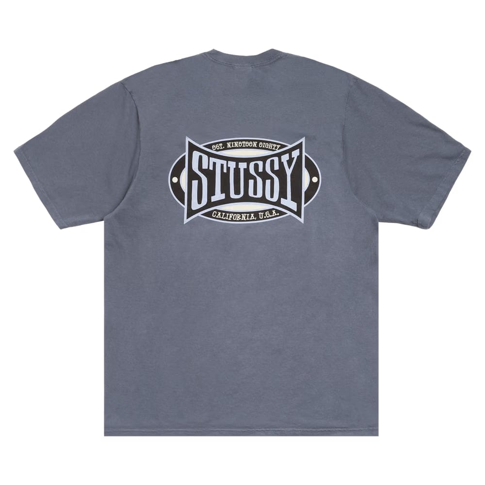 Stussy Champion Oval T-Shirt Pigment Dyed Navy