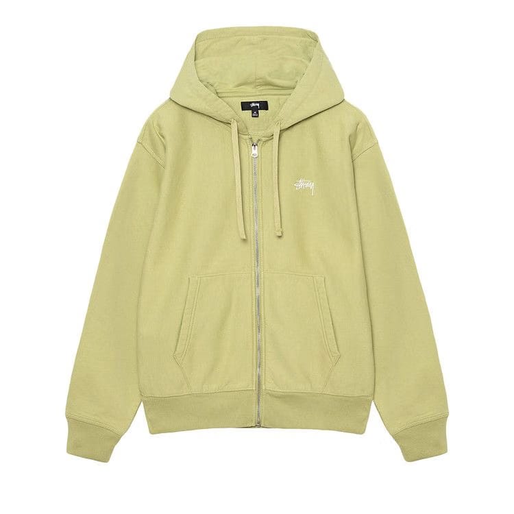 Stussy Stock Logo Zip Hoodie Pale Green