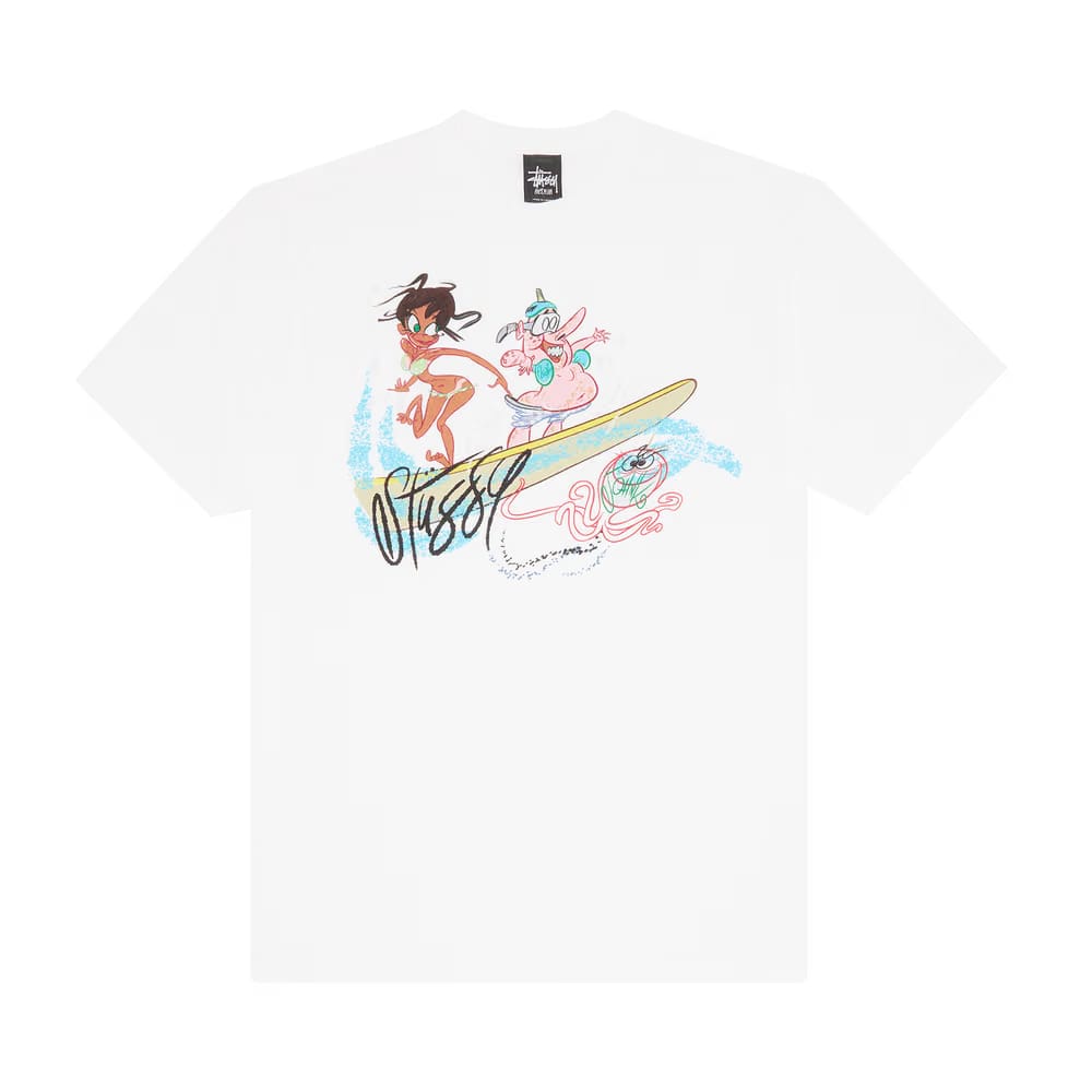 Stussy John K Surf's Up T-Shirt White