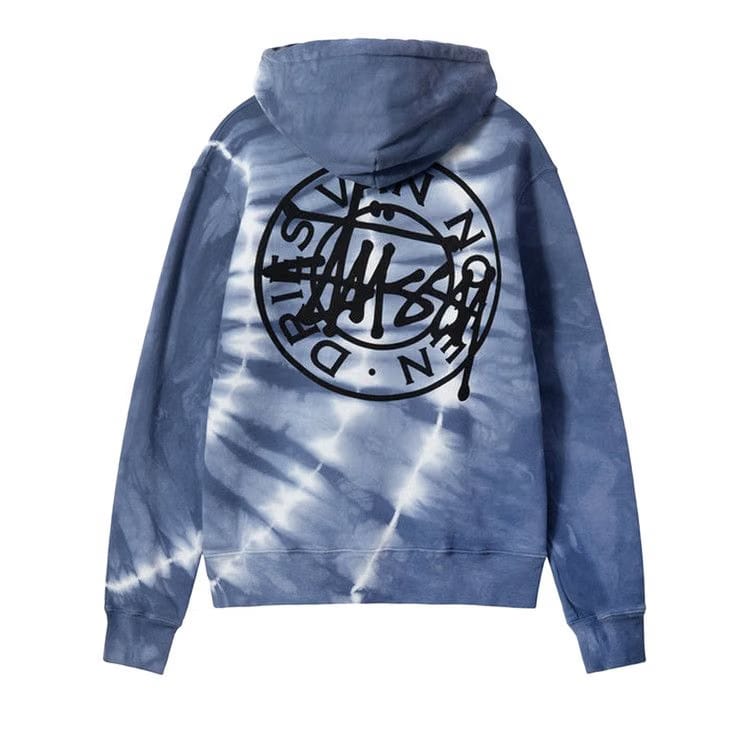 Stussy x Dries Van Noten Tie Dye Hoodie Blue