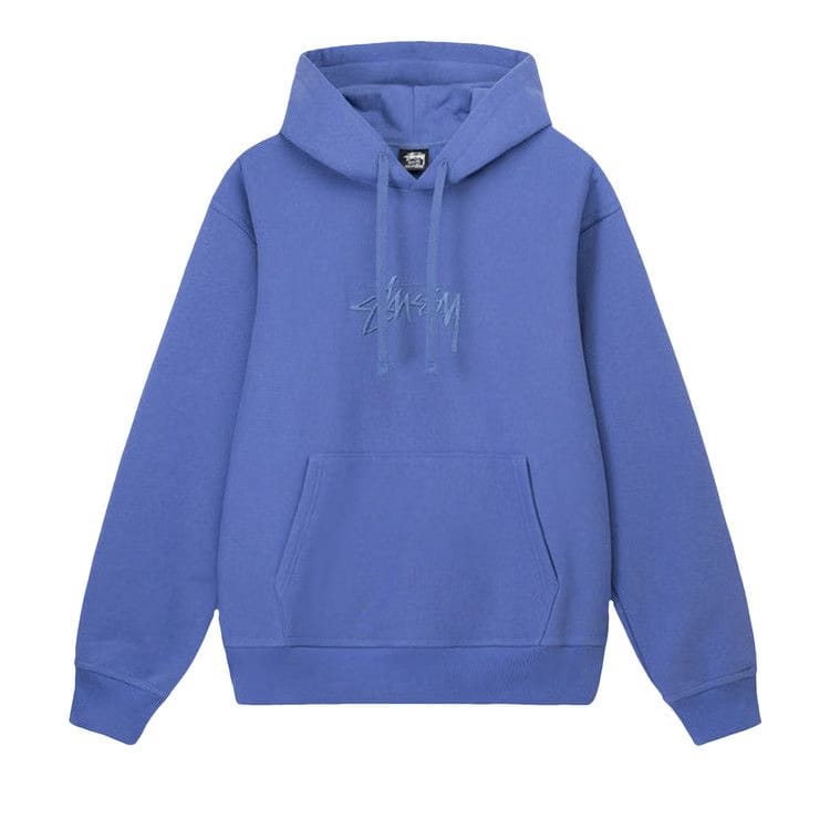 Stussy Stock Logo Appliqué Hoodie Denim