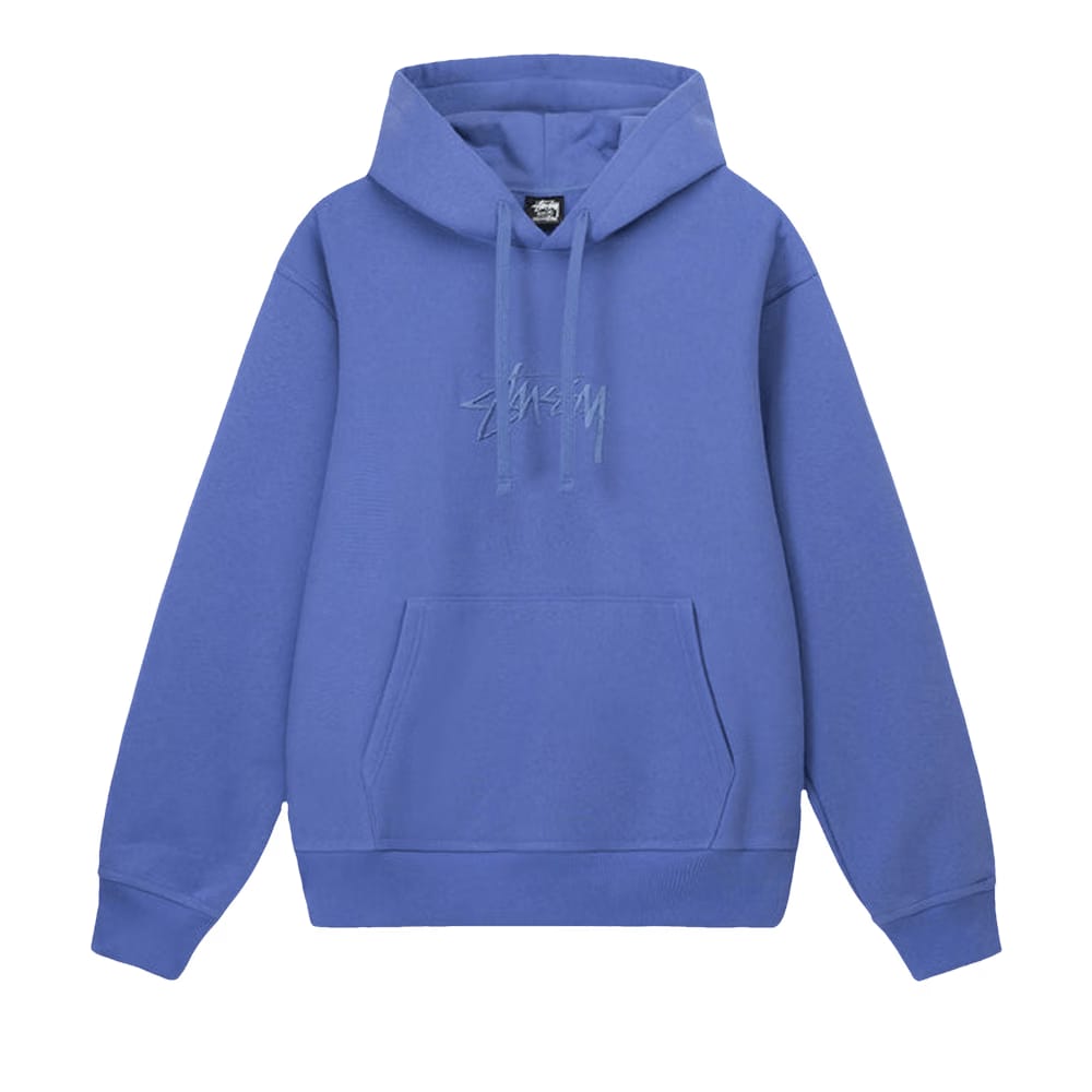 Stussy Stock Logo Appliqué Hoodie Denim