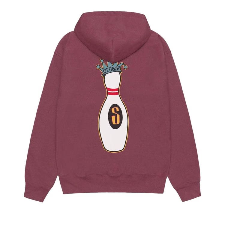 Stussy Kingpin Zip Hoodie Oxblood