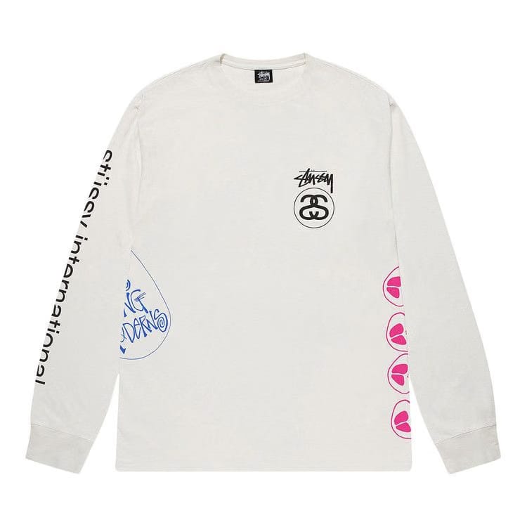 Stussy Test Strike Pigment Dyed Long-Sleeve T-Shirt Natural