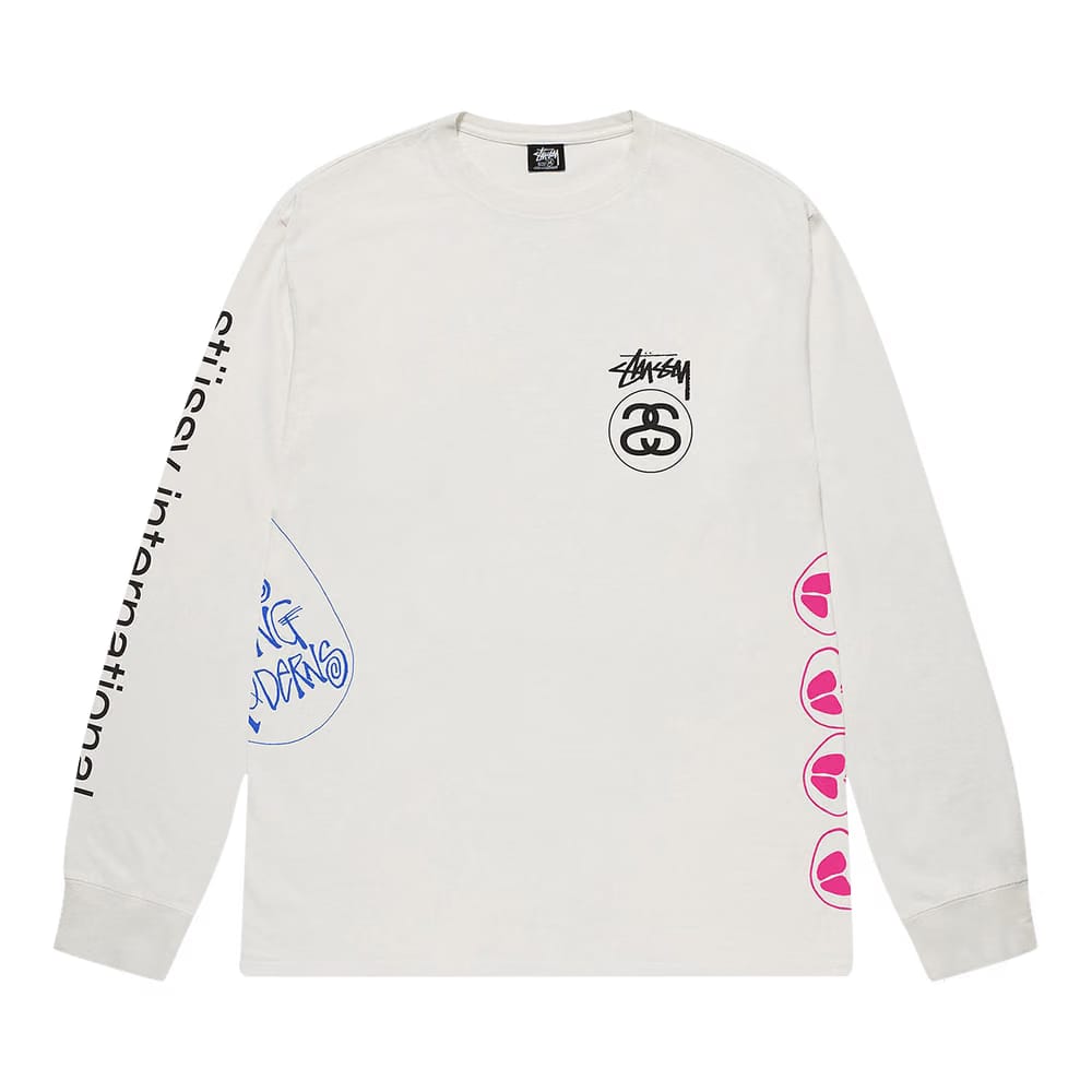 Stussy Test Strike Pigment Dyed Long-Sleeve T-Shirt Natural