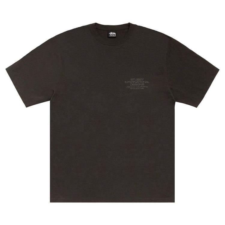 Stussy International Design T-Shirt Pigment Dyed Faded Black