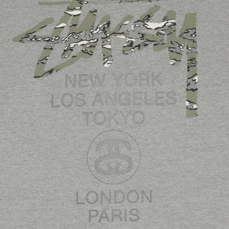 Stussy World Tour Camo T-Shirt Grey