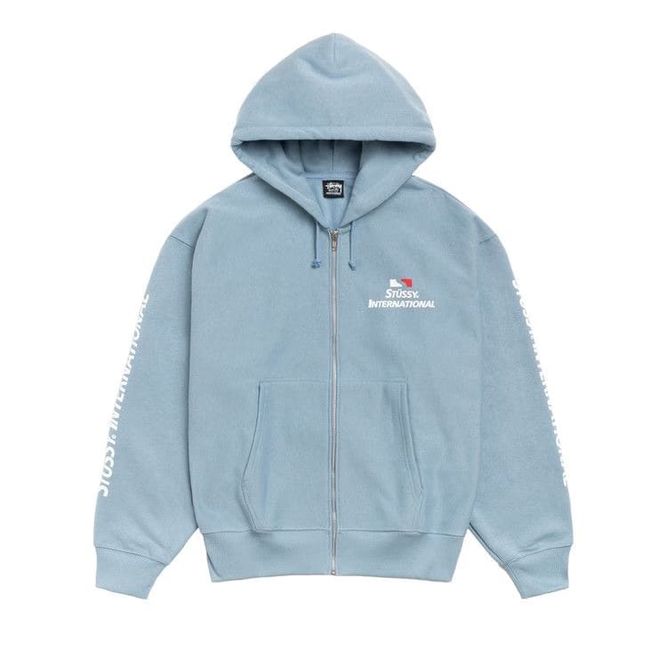 Stussy International Zip Hoodie Slate