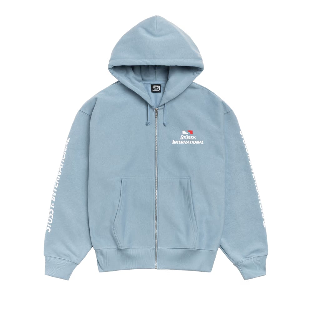 Stussy International Zip Hoodie Slate