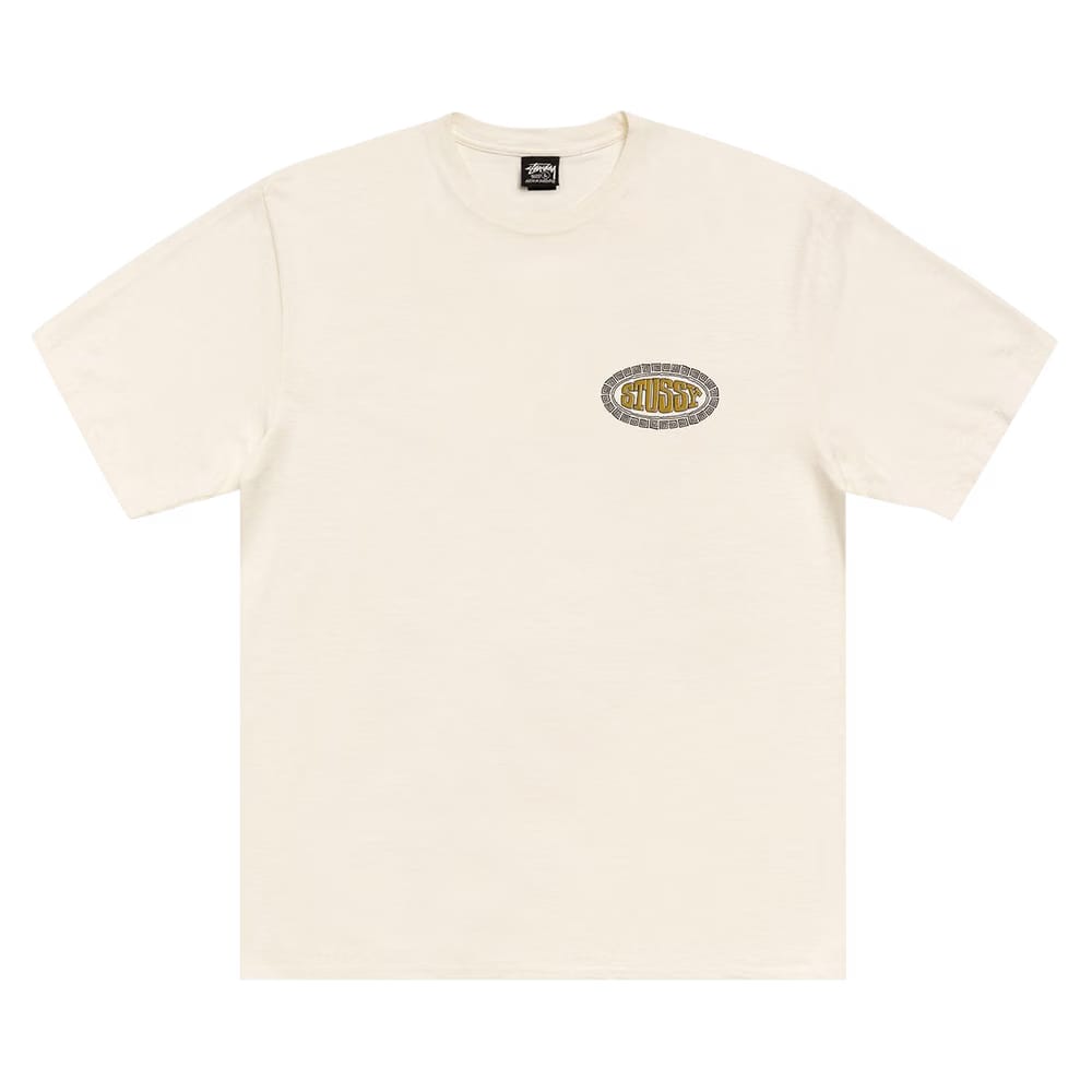 Stussy Tile Oval T-Shirt Pigment Dyed Ivory