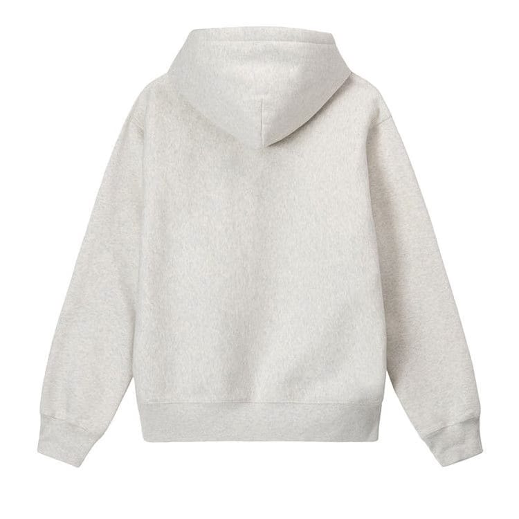 Stussy Stock Logo Appliqué Hood Ash Heather