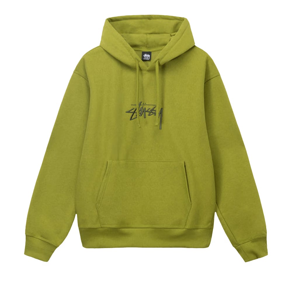 Stussy Stock Logo Appliqué Hoodie Moss