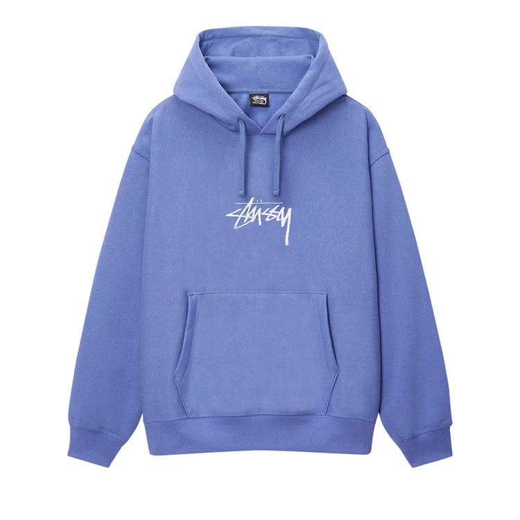 Stussy Stock Logo Appliqué Hoodie Storm