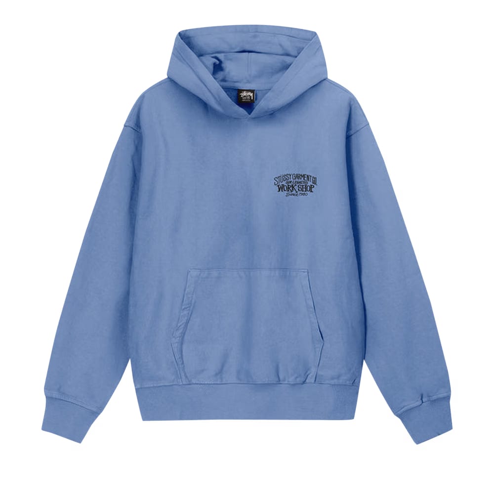 Stussy x Our Legacy Work Shop Surfman Pigment Dyed Hoodie Blue