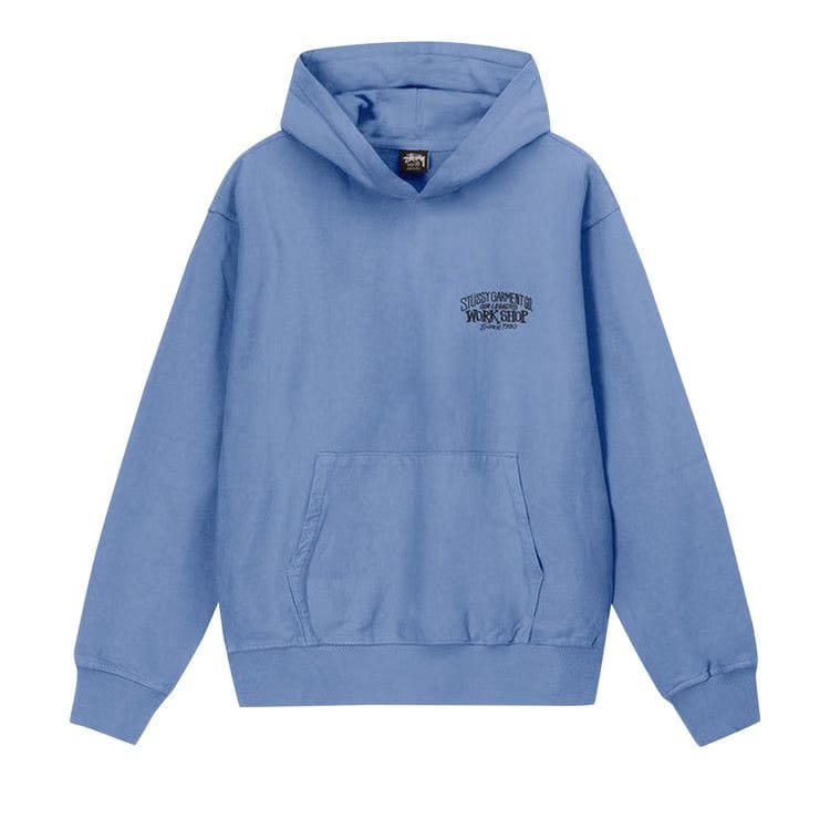 Stussy x Our Legacy Work Shop Surfman Pigment Dyed Hoodie Blue