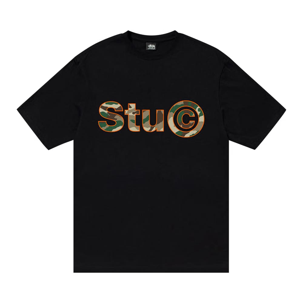 Stussy Stu C. Camo T-Shirt Black