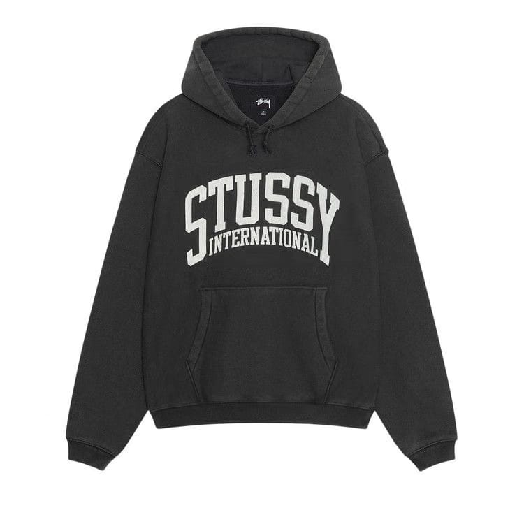 Stussy Relaxed International Hoodie Washed Black