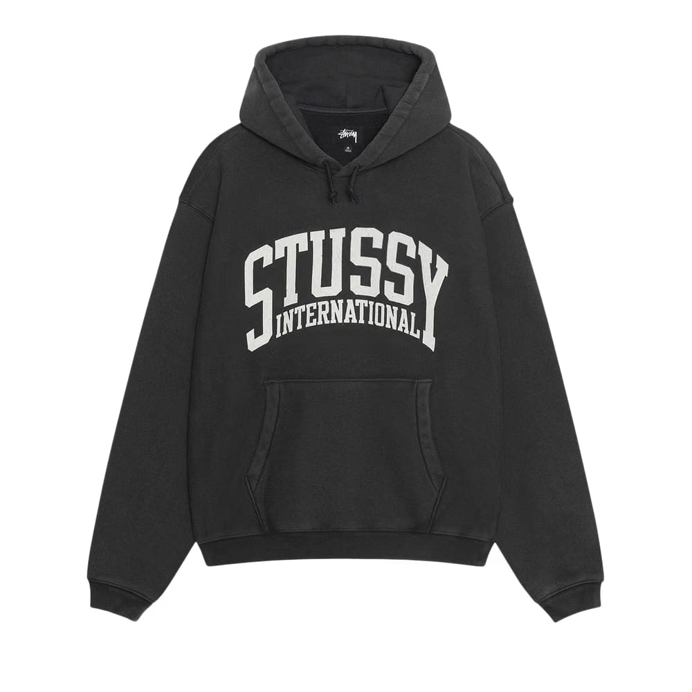 Stussy Relaxed International Hoodie Washed Black