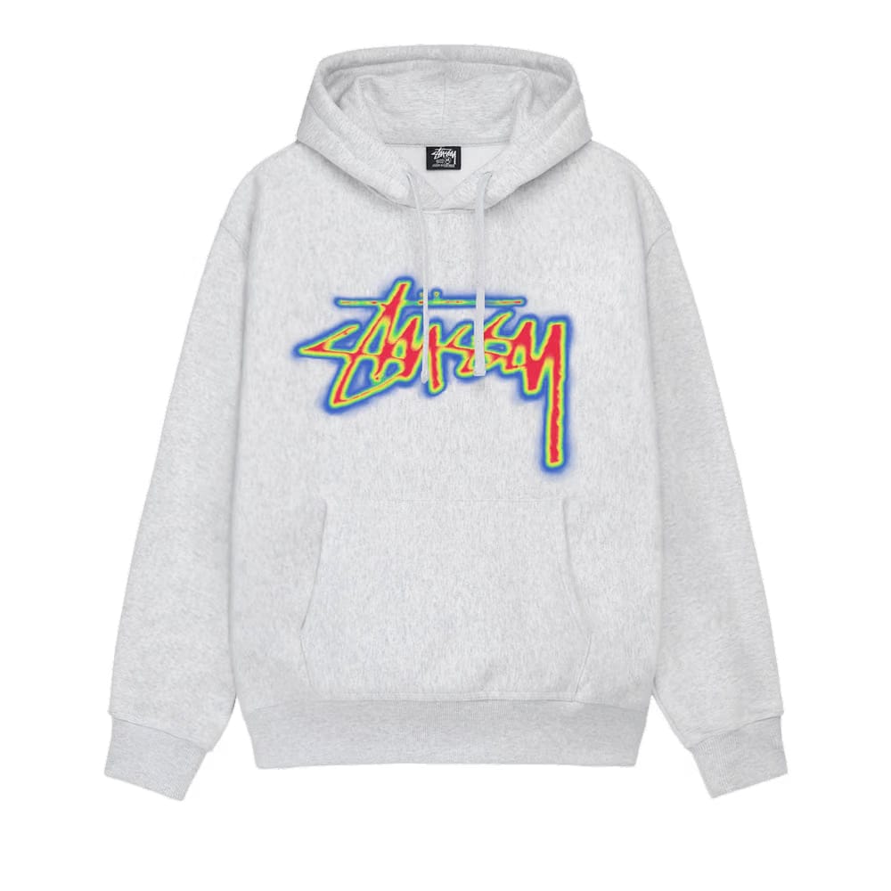 Stussy Thermal Stock Hoodie Ash Heather