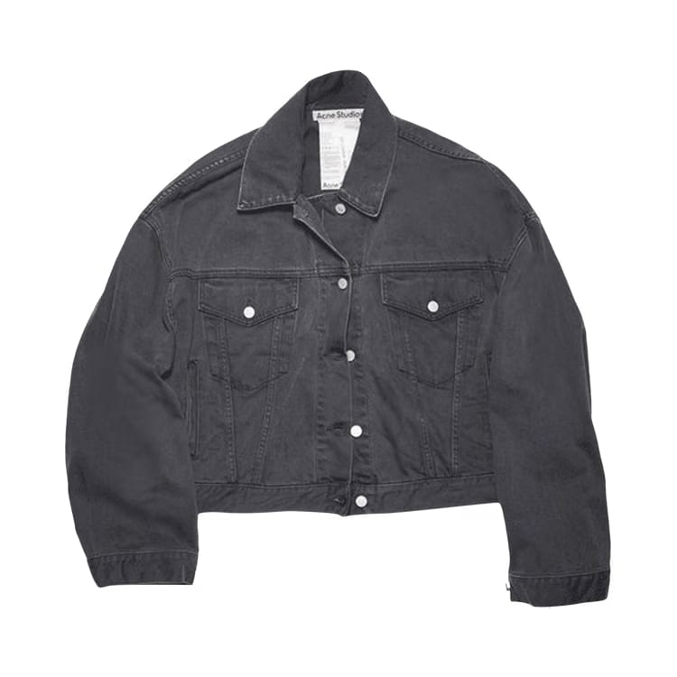 Acne Studios Loose Fit Denim Jacket Dark Grey