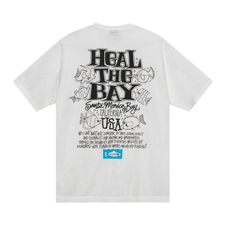 Stussy Heal The Bay Ocean Pigment Dyed T-Shirt Natural