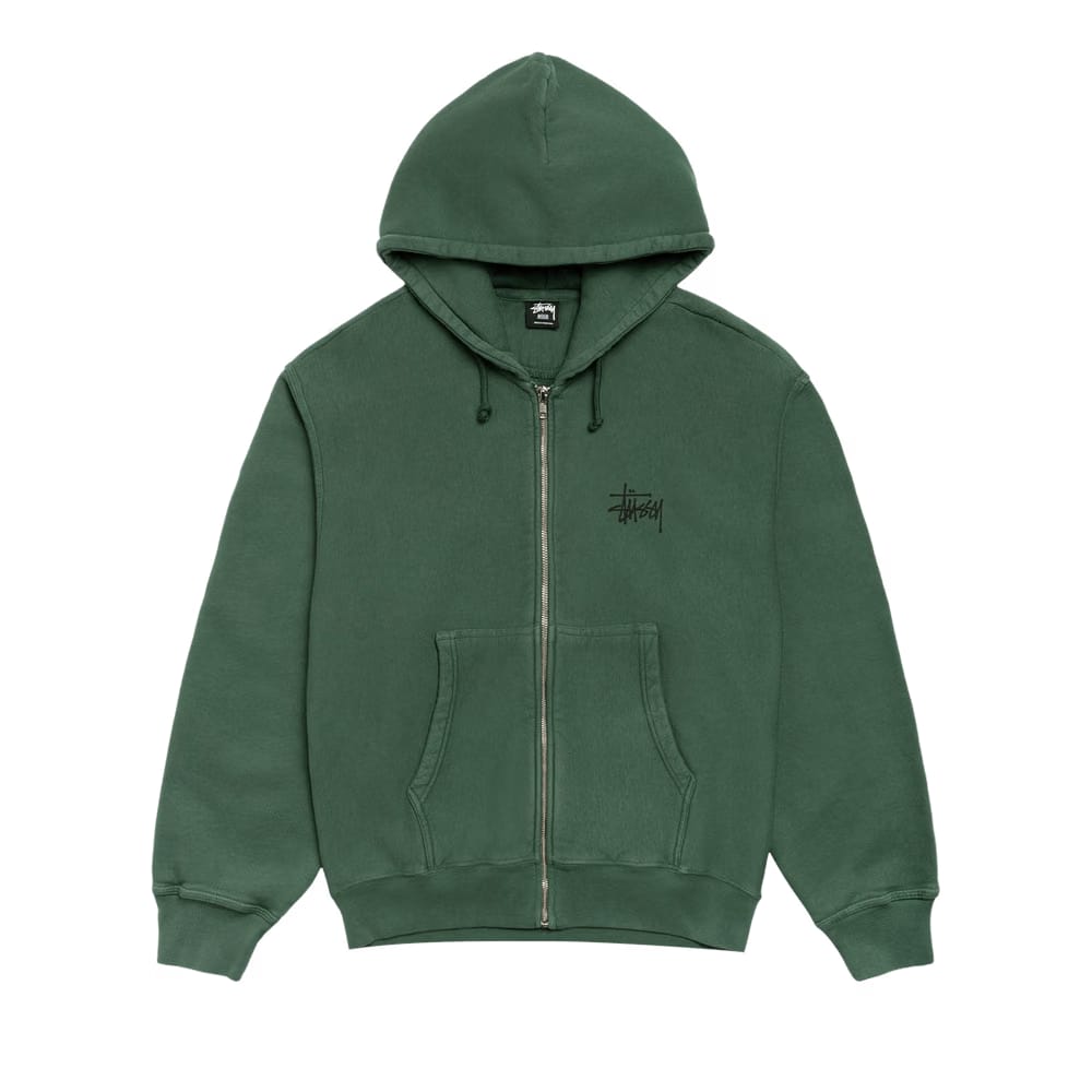 Stussy Basic StüSsy Zip Hoodie Pigment Dyed Pine