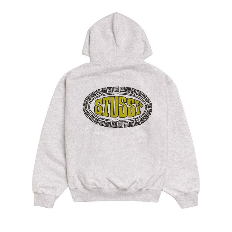 Stussy Tile Oval Hoodie Ash Heather