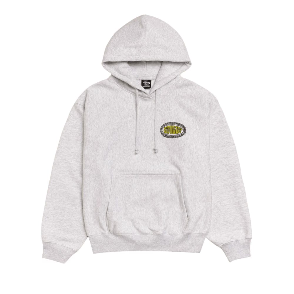 Stussy Tile Oval Hoodie Ash Heather