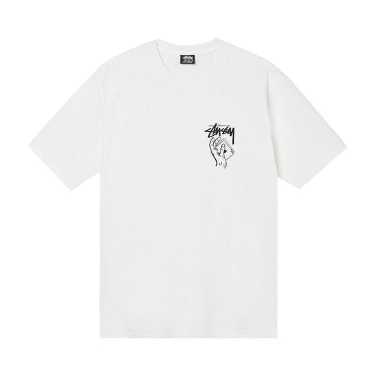 Stussy Shuffle Pigment Dyed T-Shirt White