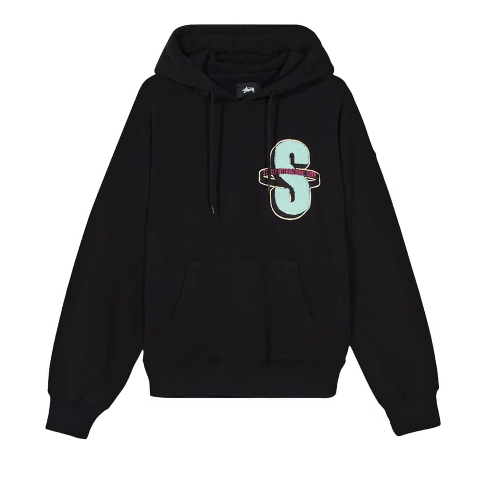 Stussy S Applique Fleece Hoodie Black