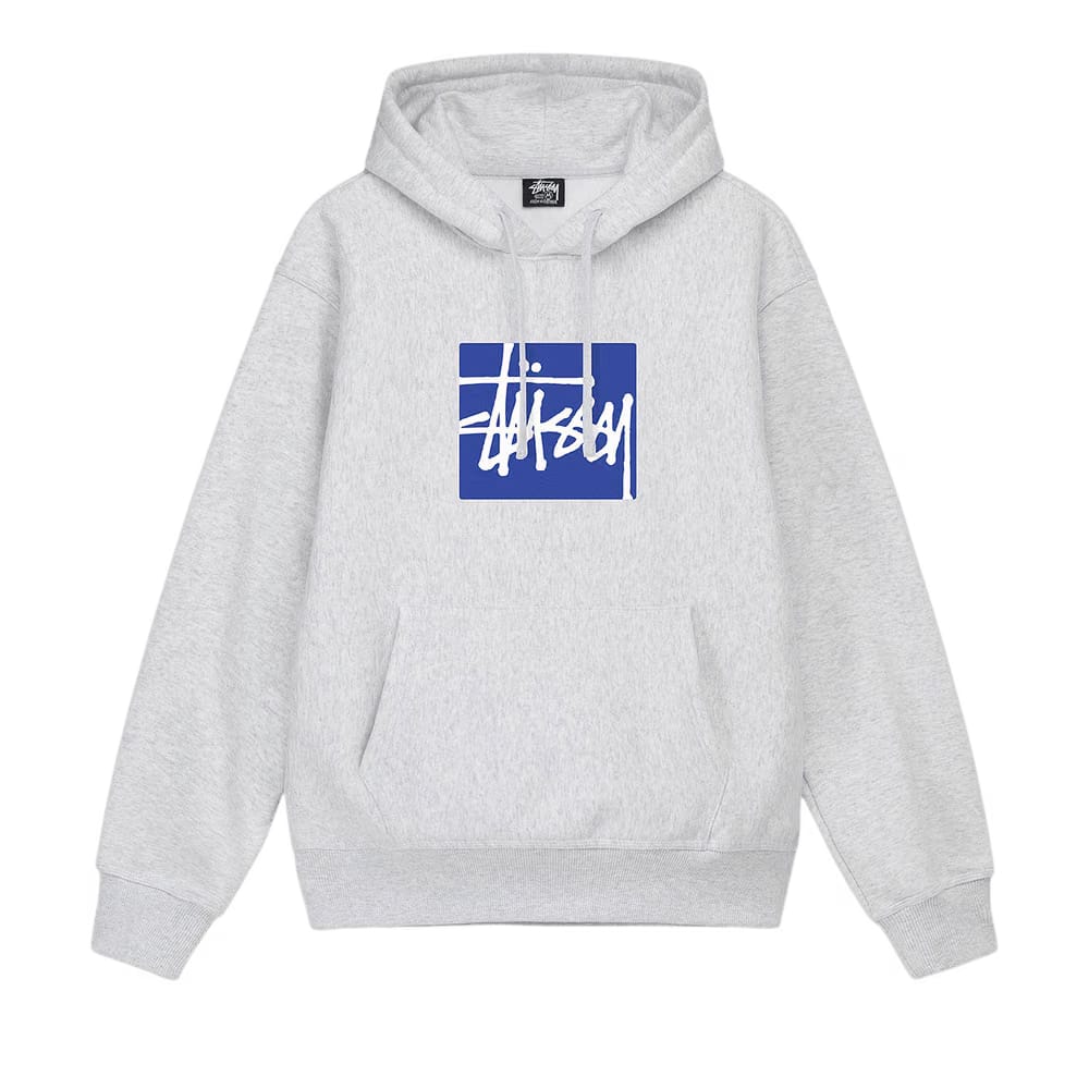 Stussy Stock Box Hoodie Ash Heather