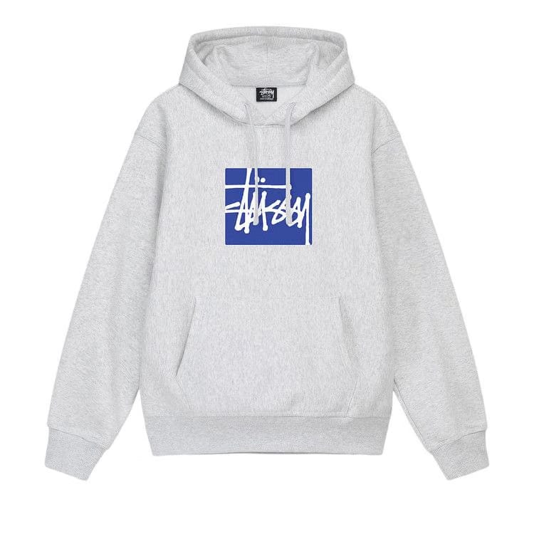 Stussy Stock Box Hoodie Ash Heather