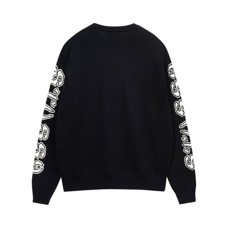 Stussy Sleeve Logo Sweater Black