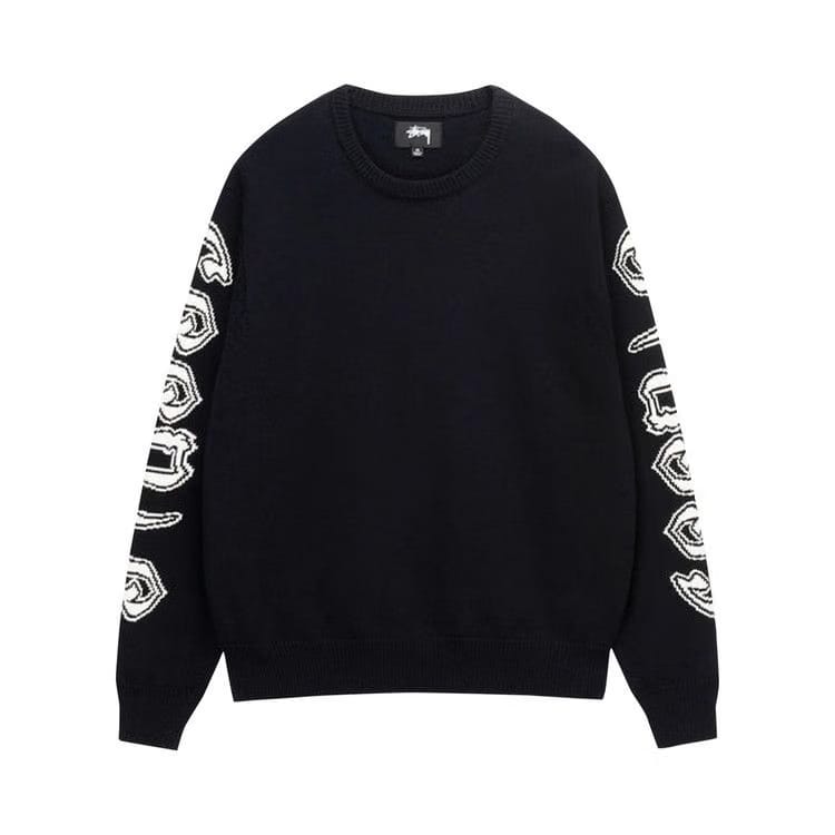 Stussy Sleeve Logo Sweater Black