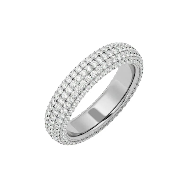 FIVE ROW INFINITY BAND SILVER