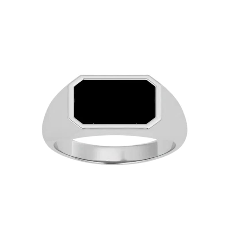 ONYX OBLONG SEAL SILVER