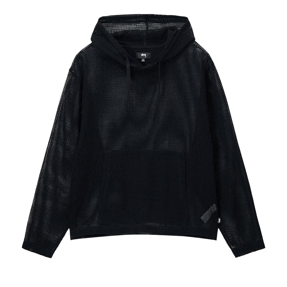 Stussy Cotton Mesh Hoodie Black