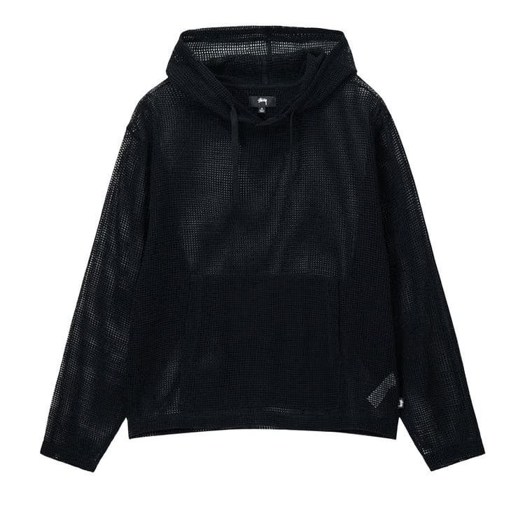 Stussy Cotton Mesh Hoodie Black