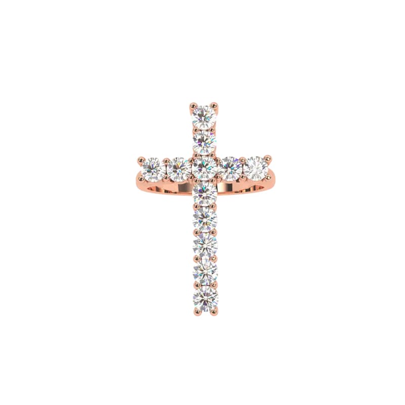 CRUCIFIX BAND ROSE GOLD